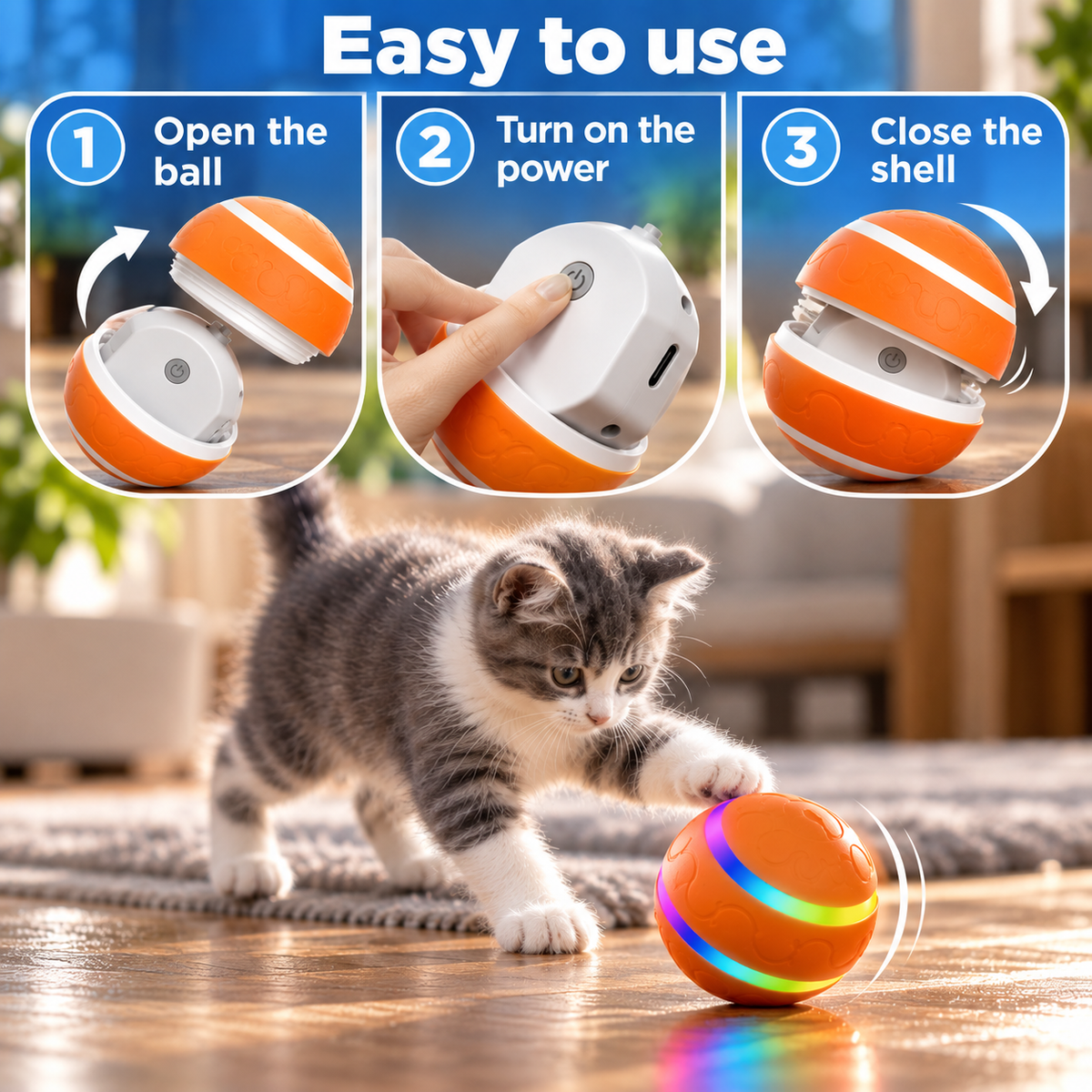 Self-Rolling Smart Ball That Plays With Your Pet